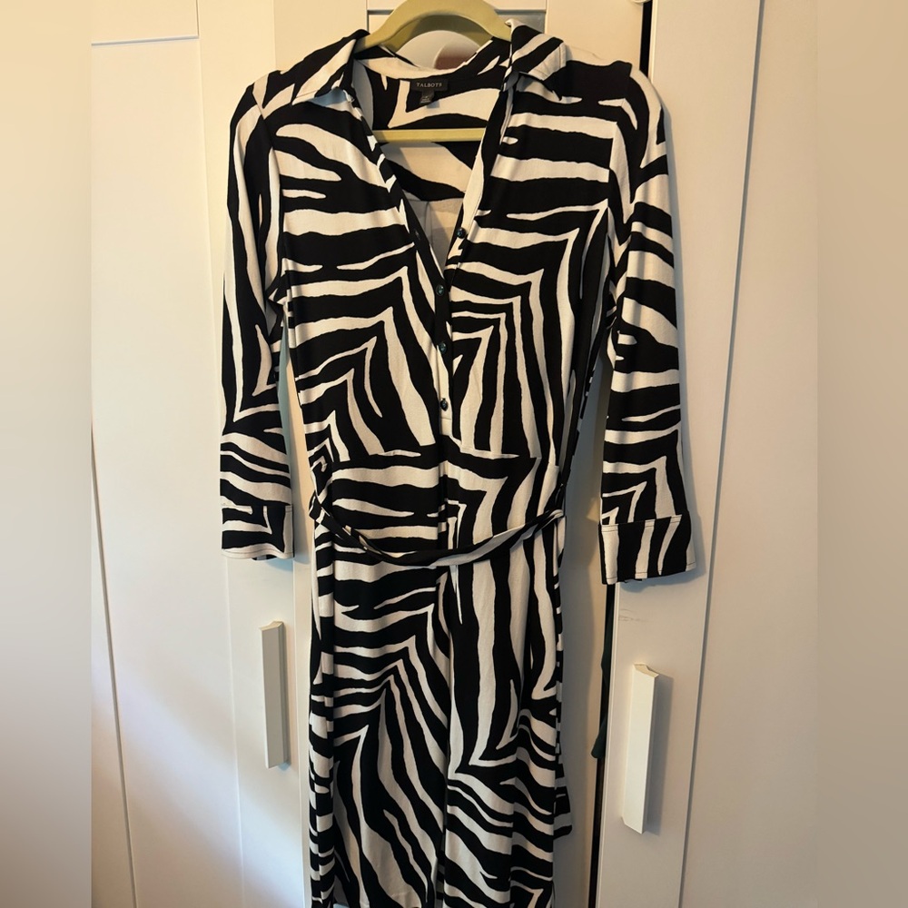 Talbots Zebra Dress. Size small